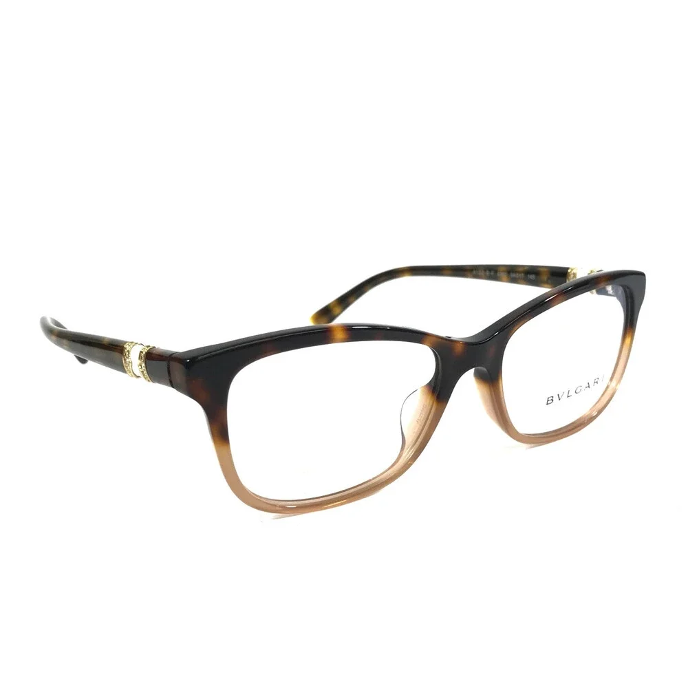 Bvlgari Eyeglasses Frames 4133-B-F 5362 Havana/Brown Crystals Alt Fit 54-17-145